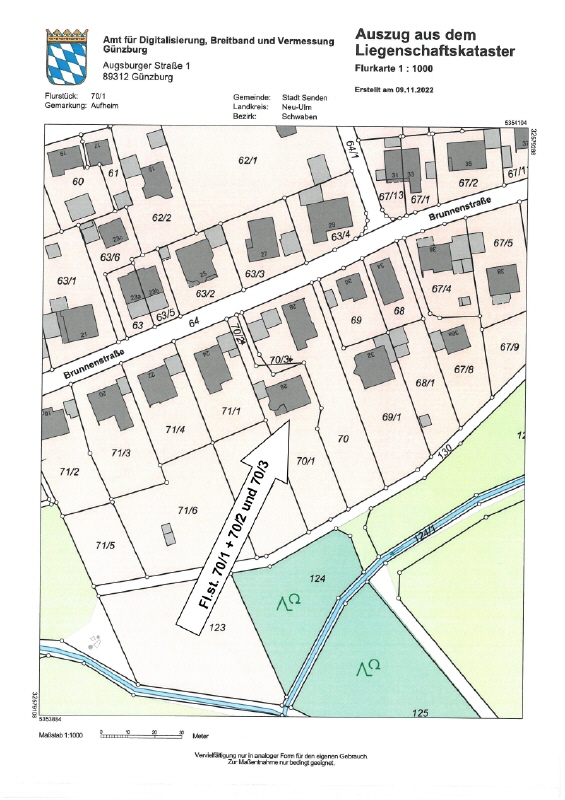 Katasterauszug Brunnenstrasse