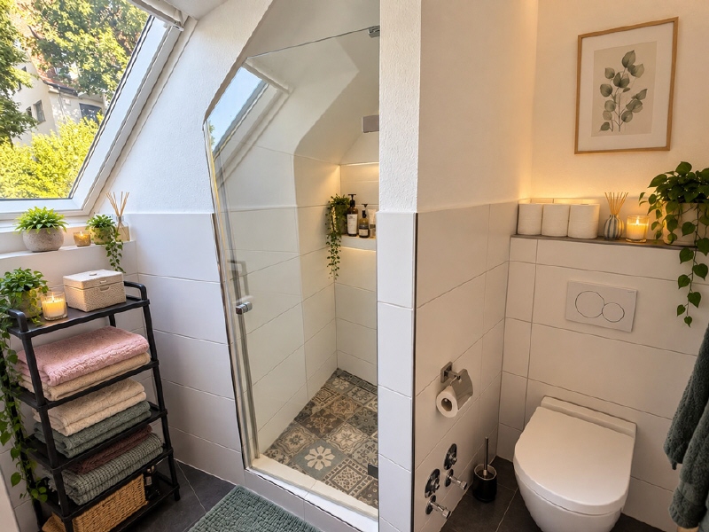 Dusche und WC